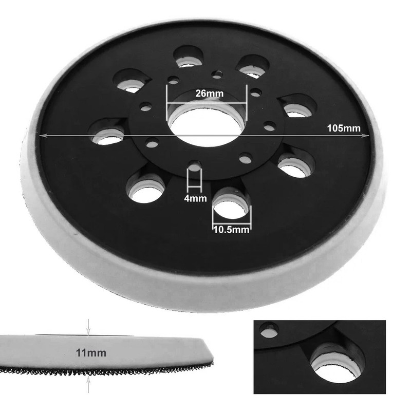 2 x Sanding Discs 125 mm Velcro Backing Pad for