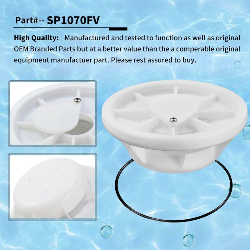 SP1070FV Plastic Equalizer Skimmer Float Valve Assembly with O-Ring, Perfectly