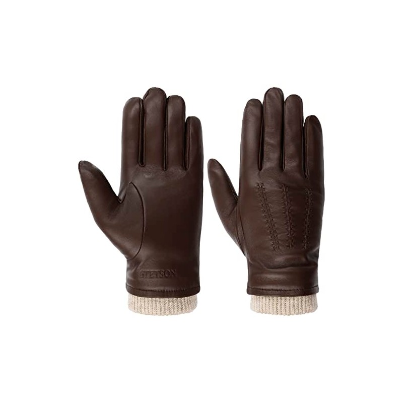 Stetson Conductive Sheepskin Leather Gloves Finger Gloves Men with Lining