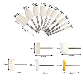 Eyech 60Pcs Polishing Buffing Wheel Set, Wool Felt Cotton Mini Brush Polishing Kit with 1/8 Inch Shank for Buffing Wheels, Watch and Jewelry Rotary Tool Accessories