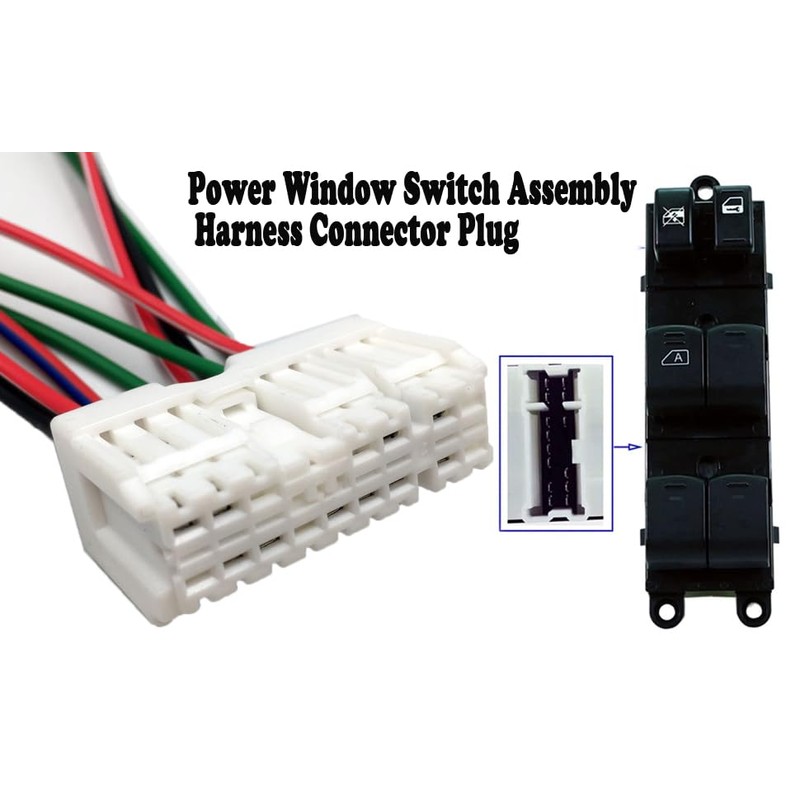 LIZAPUS Power Window Switch Assembly Harness Connector Plug Pigtail Compatible