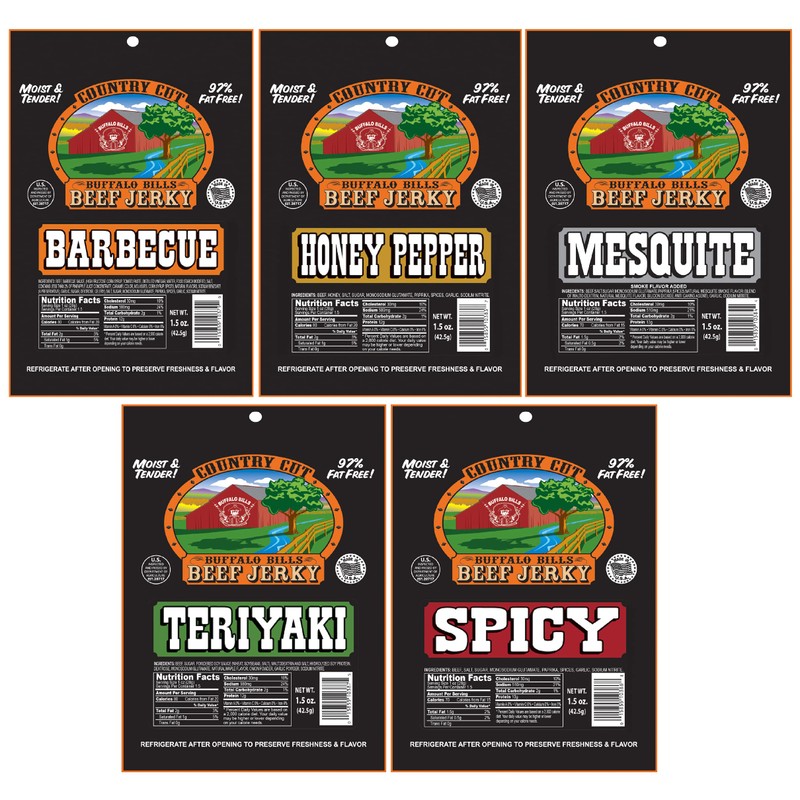 Buffalo Bills 10-Piece Assorted Jerky Sampler Gift Box (10 packs