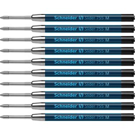 Schneider Schneider Slider 755 Ersatzmine (ViscoGlide-Technologie, dokumentenecht, M=Mittelstrich) 10er Packung, schwarz