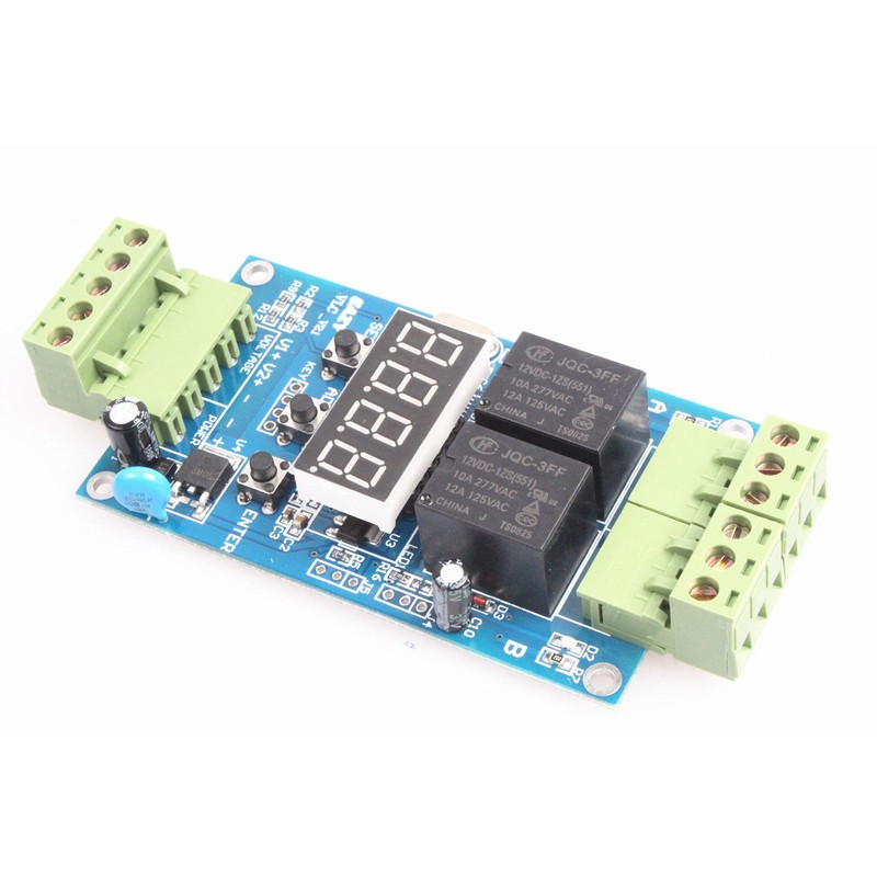 NOYITO 2-Channel Programmable Time Relay Module Dual Relays Triggered in