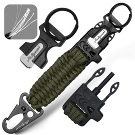 Holtzman's Elite Paracord Keychain (Green Snap Hook)……