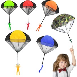 Pack of 6 Parachutist Toys, Parachutist, Children's Birthday Games, Perfect for Outdoor Fun, Children's Birthday Parties and Gift Bags - Inspire Children with Flying Adventures