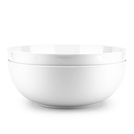 KX-WARE 11-inch Melamine Serving Bowls - Larger Salad Bowls Mixing Bowls, Set of 2 White
