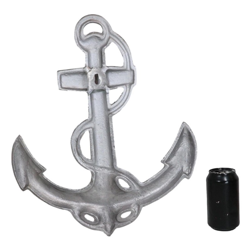 Nautical Ocean Marine Polished Aluminum Metal Ship Anchor Wall Decor