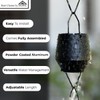 Rain Chains by JASINC 8.5 ft Harmony Cups Black Powder