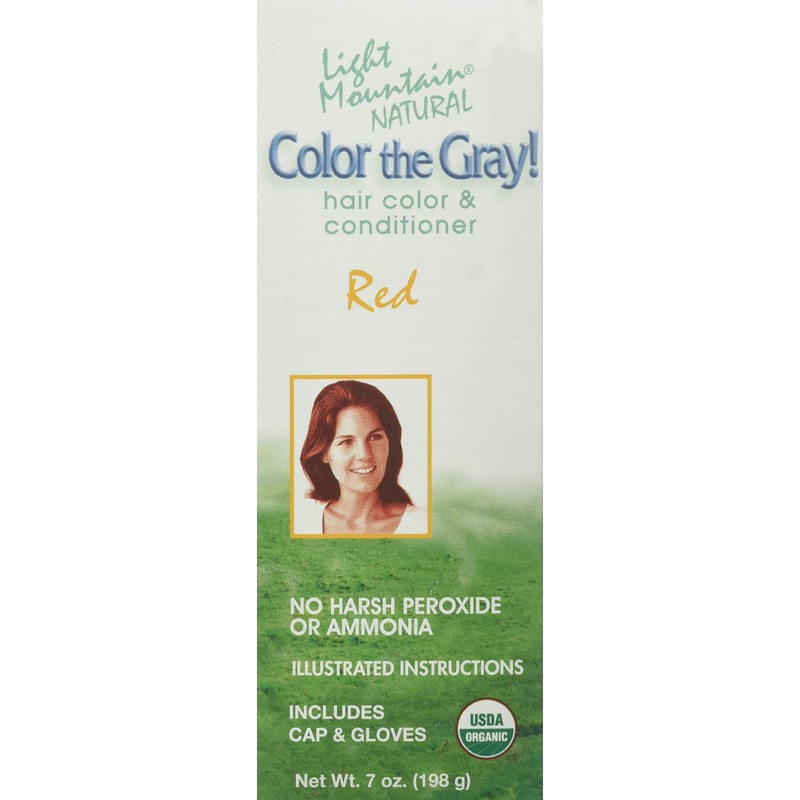 LIGHT MOUNTAIN Organic Henna Grey Red, 7 OZ