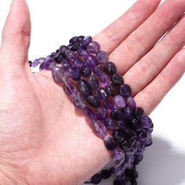 BEADIA - abalorio de piedra natural irregular para hacer joyas, Amatista, 7-10mm 38cm, 1