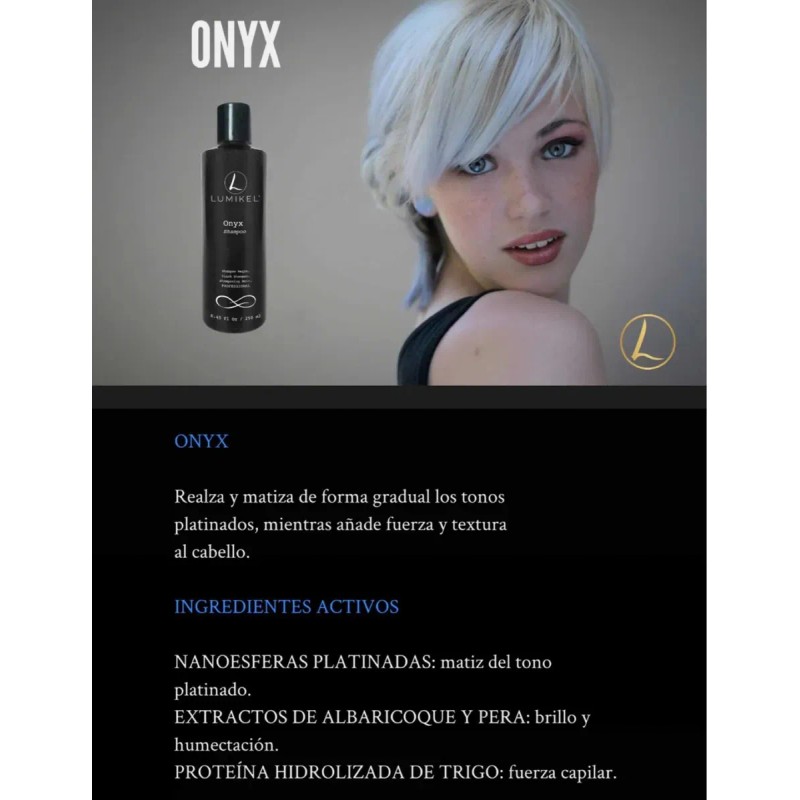Shampoo Negro Matizador Lumikel Onyx 300ml