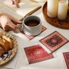 Preboun 10 Pcs Rug Table Coasters Oriental Design Table Drink