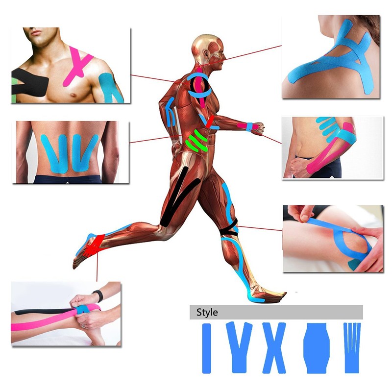 Kinesiology Tape, For Muscles, Joint Support, Stretchable, Sweatproof, Performance Enhancing,
