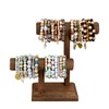 Ikee Design 2 Tier Wooden Jewelry Bracelet Watch Display Tower,