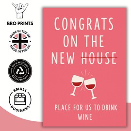 Bro Prints®: Funny House Warming Greeting Card for Him and Her - New Home Card