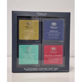 Whittard of Chelsea | Flavoured Coffee Gift Set For Men & Women | 4 Boxes of Single Origin Ground Coffee | Brews up to 58 cups | 4 x 120g Ground Coffee Bags