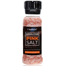 Renforcer Himalayan Pink Salt - Pure and Natural Coarse Sea Salt - Unrefined Mineral-Rich Salt Himalayan- Perfect for Gourmet Recipes - 9 oz Bottle
