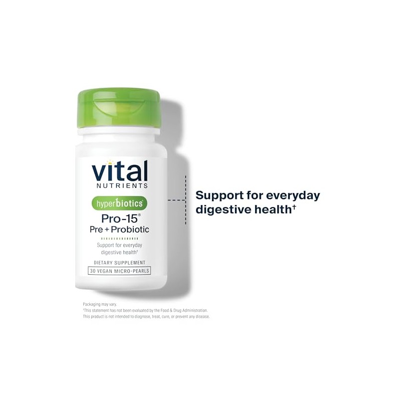 Hyperbiotics Vital Nutrients Pro-15 Prebiotics Probiotics for Women and Men