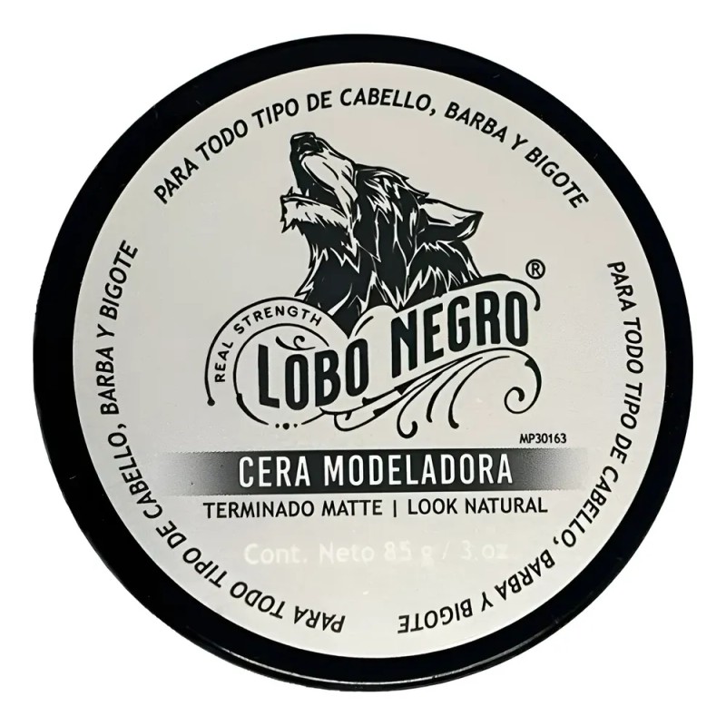 Cera Efecto Mate Cabello, Barba Y Bigote 85g Lobo Negro