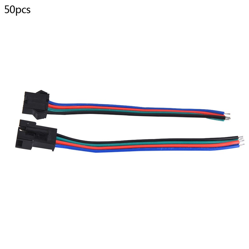 50 Pairs Connector Cable Male and Female 4 Pin Tinned