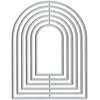 Silver Overlap Arched Border Metal Cutting Dies for Card Making