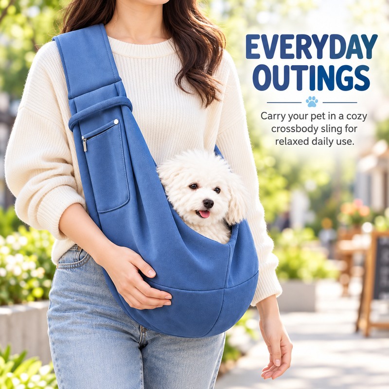 Pet Sling Carrier Bag for Small Dogs & Cats –