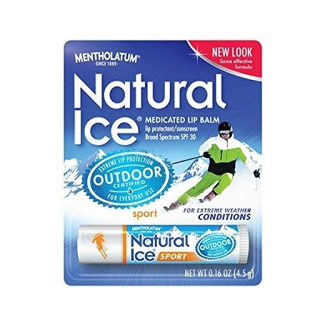 Mentholatum Natural Ice Sunscreen/Lip Protectant SPF 30 Sport 1 Each ( Pack of 12)