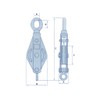 Stainless Steel Single Pulley Block Swivel Eye 32MM for 9MM