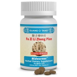 Guang Ci Tang FuZiLiZhong Pian Midwarmer  - Stomach, Spleen 200 mg 200 Tabs