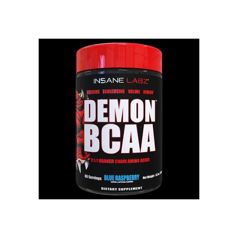 Aminoacidos Demon Bcaa Insane Labz 60 Serv Blue Raspberry