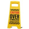 Boxer Gifts Overstimulated Approach at Own Risk Novelty Desk Sign