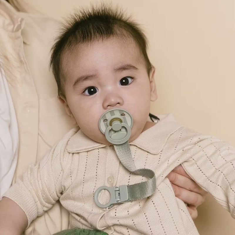 Bibs Dummy Clip Loop, Blush