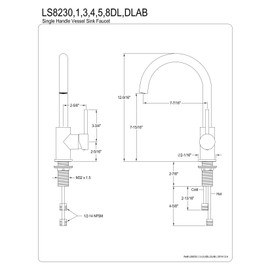 Kingston Brass LS8231DL Concord Vessel Faucet, Polished Chrome