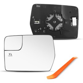 Compatible with 2011 2012 2013 2014 Ford F150 Driver Side Mirror, Left Side Mirrors Replacement Glass with Backing Plate, Power Heated