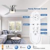 putroad 42 Inch Ceiling Fans with Lights and Remote, Brushed