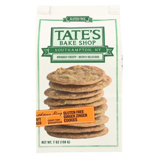 Tate'S Bake Shop Gluten Free Ginger Zinger Cookies 7 Oz (Pack of 12)