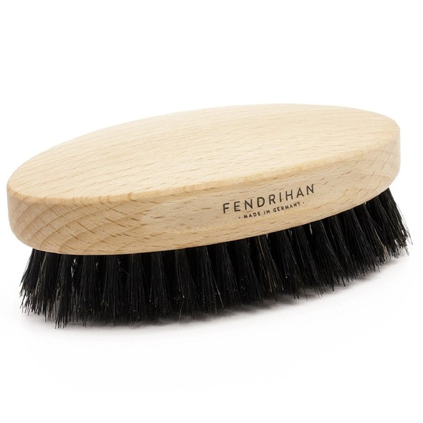Fendrihan Genuine Boar Bristle and Beech Wood Military Hair Brush, MEDIUM-STIFF BRISTLE, Made in Germany