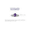 Silvershake Genuine African Amethyst and White Topaz 925 Sterling Silver