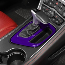 Voodonala for Challenger Gear Shift Panel Covers Decoration Trim Accessories for Dodge Challenger 2015-2022(Purple)