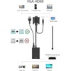 PKOUVOO VGA to HDMI Adapter 1080P@60Hz Converter with 3.5mm Audio