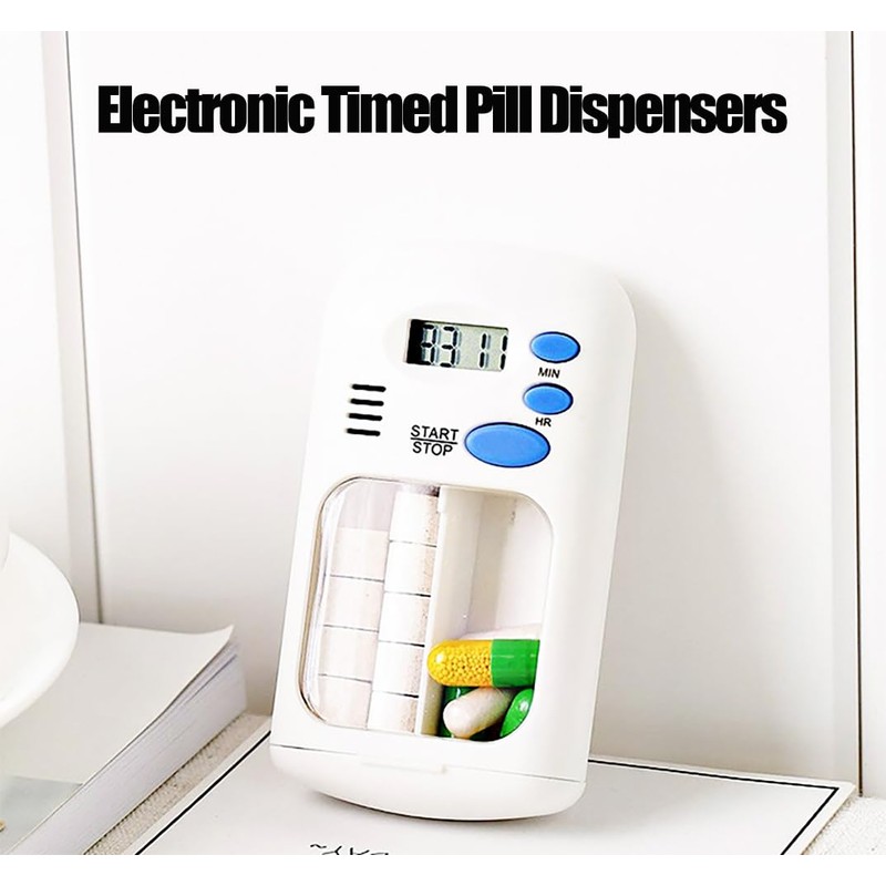 Electronic Timed Pill Dispensers,Digital Pill Organizer,Automatic Daily Pill Box Reminder