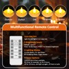 Yme Rechargeable Tea Lights Candles with Charger Storage Base, 6