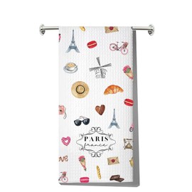 MYSOMY Paris Kitchen Towels Paris Kitchen Decor Paris Dish Towels Paris Gifts For Women Paris Trip Gift (PARIS UK)