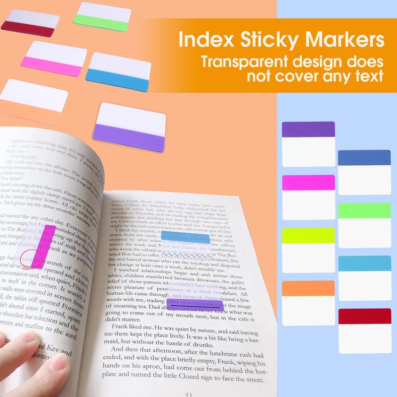 320 Pcs Page Markers Tabs Sticky Index Tabs Writable and