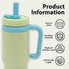710ml Whale Fountain Style Insulated Water Bottle Dishwasher Safe Leakproof