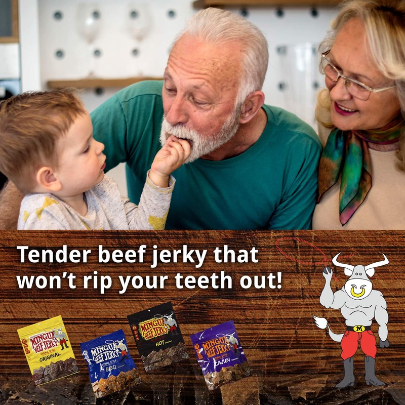 Mingua Beef Jerky Sampler Pack- 100% US Beef Without Nitrites