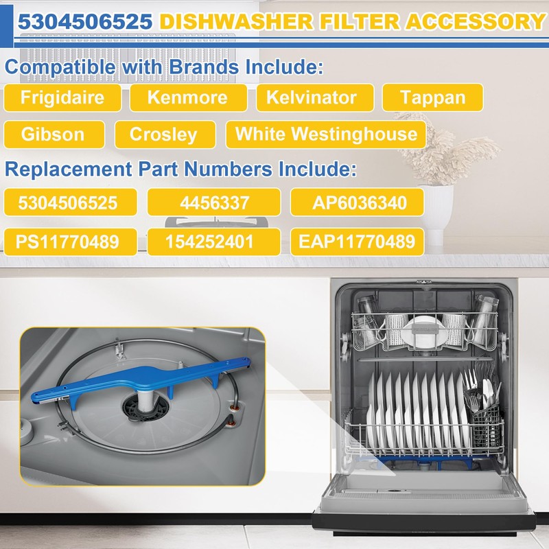 ulapithi 5304506525 Dishwasher Filter Compatible with Frigidaire Dishwasher