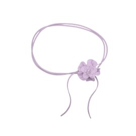 collezione alessandro Binding Belt Flower Leather Strap with Genuine Leather Blossom, lavender