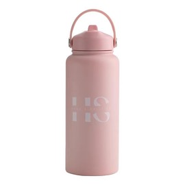 Home Simplified Stainless Steel Vacuum Insulated Tumbler | Water Bottle For Men/Women, Great For Coffee, Tea, Water, & Any Other Liquid | Includes Carrying Handle & Easy-Open Lid Design (Pink, 32oz)